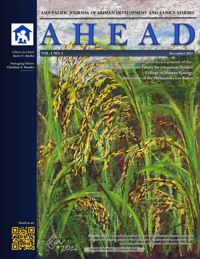 AHEAD Journal Vol 1 No 1 Cover Page